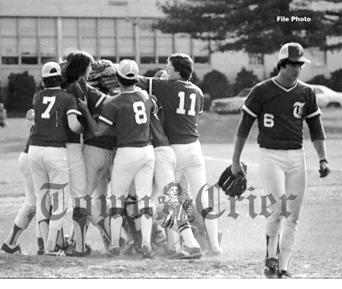 1980 TMHS Baseball team celebrates qualifiyng for state tournament